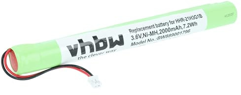 vhbw Akku Ersatz für Casio HHR-21H3G1B, HHR-21HL3G1B, HHR-21HL3G1C für Barcodescanner POS (2000 mAh, 3,6 V, NiMH)