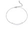 Mesnt Fußkettchen Silber 925 Damen, Silber WeißElegante Kette mit Perle Knöchelarmband 20+5cm für Frauen