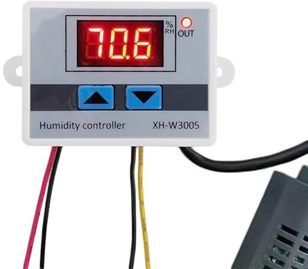Contrôleur d'humidité numérique, 12 V/220 V, contrôleur d'humidité numérique avec capteur d'humidité, câble, interrupteur de contrôle hygromètre, hygrostat (12 V)