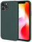 aaaioe Silicone Case for iPhone 11 Pro,Soft Ultra Slim Protective Shockproof Liquid Silicone Phone Case with Drop Protection Corners,Anti-Scratch Microfiber Lining，5.8 inch-Pine green