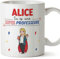 MUGFFINS Tazas Personalizadas para PROFESORA mujer - En Francés - Tu es Super! - 11 oz / 330 ml - Regalo Personalizable original y divertido