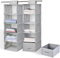 Chostky 2PCS Hanging Storage Organiser with 2 Removable Drawers, 5 Shelves Hanging Shelves Unit for Bedroom