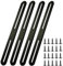 Placa de Unión para Madera 360 x 24mm Placa Union Soporte Planos Negro Soportes de Placa Plana para Fijación y Reparación de Muebles de Madera 4PCS (4PCS, 360*24mm)