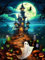 Haunted Hilltop Halloween Jigsaw Puzzle 550 Piece by Vermont Christmas Company - 24 x 18 - Large, Randomly Shaped Pieces