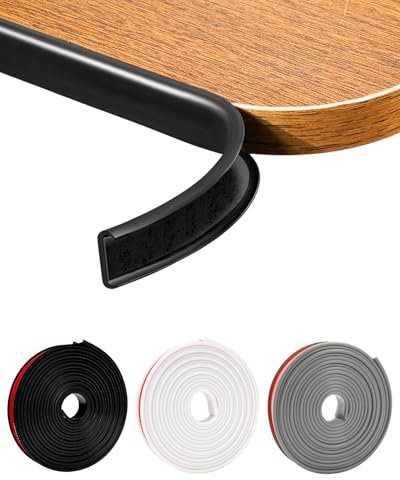JSIWOTH Möbelkantenband Selbstklebend U-Form – Flexibler Kantenschutz Aus TPE, Stoßfest & Wasserdicht für Möbel, Türen, Tische, einfach zu Montieren, 15mm x 5M