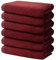 6 er Set Duschtücher 60x120 cm | Frottee Hantücher Weich & Flauschig | 100% Baumwolle | Frottier Duschtuch Badetuch Badehandtuch Groß | 500 g/m² | Oeko-Tex | Ôhm | Rot