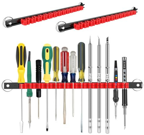3-H Support magnétique pour tournevis, bande porte-outils magnétique, étagère d'organisation d'outils pour économiser de l'espace, barre magnétique pour atelier, garage, maison