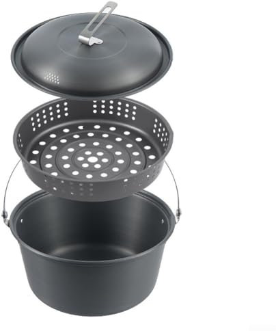 Ensemble de casseroles à suspendre en alliage d'aluminium pour la cuisine en plein air, capacité de 4 à 5 L, trou de dissipation de la chaleur (pot suspendu)