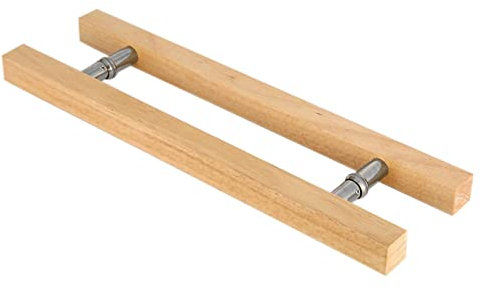 CXJGCRDM Poignées de Porte de Douche coulissantes en H, Salle d'étude, Atelier, poignée Simple en Bois Massif, poignée de Porte Lisse Double Face, quincaillerie/Style 1/150 cm/59 Pouces