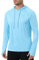 Tyhengta Sonnenschutz T-Shirt Herren Rashguard Langarm Hoodie UV-Schutz Kapuzenshirt Sommer Strand Angeln Shirts Himmelblau,S