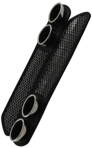 CHILDWEET Auto Auspuffaufkleber Schwarz Wasserabweisend Selbstklebend Attrappe Heckstoßstangendekoration für Fahrzeug Exterieur Auto Styling Zubehör