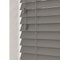 Smooth Grey 50mm Faux Wood Venetian Blinds Fine Grained With Strings 120cm Drop 60cm Wide
