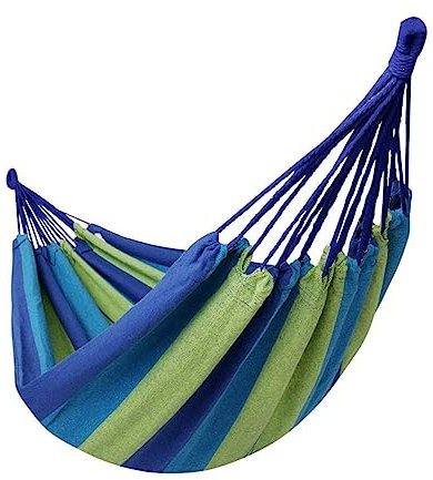 Happyyami Outdoor Doppelhängematte Für Personen Camping-reisehängematte Aus Segeltuch Atmungsaktiv Robust Einfach Aufzubauen Für Wanderungen Und Draußenaktivitäten