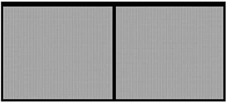 Garage Door Screen Removable Insect Screen Retractable Fiberglass Hands Free DIY Net 200cm 400cm Black