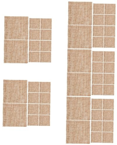 ABOOFAN 5 Ensembles Tapis De Toile De Jute Dessous De Verre en Lin Vintage De Tasse Créatif Dessous De Verre pour Table Bougeoir en Lin Coussin pour Tasse 10 Pièces * 5