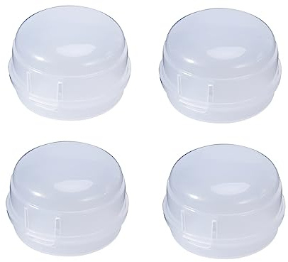 ERINGOGO 4 Stück Transparente Sicherheitsabdeckungen Für Herdknöpfe Klappbar Abnehmbar Kunststoff 12x5x3cm Universalgröße Herdschutz Für Küche Und Gasherde