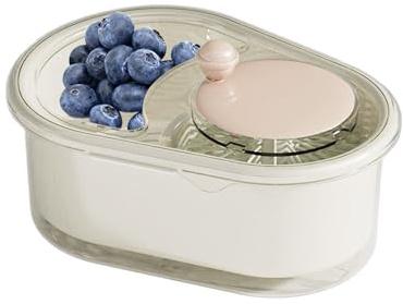 Fruit Washer Spinner, Manual Fruit Wash Maschine, Large Capacity Home Food Prep Tool, Labour Saving Design, 30 x 24 cm, für Lettuce Cherry Tomato Raspberry Blueberries