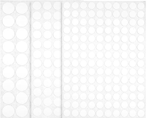 290 Stück Weiß Schraubenabdeckung Selbstklebend, 12mm/15mm/21mm Abdeckkappen für Schrauben, Abdeckungen Weiss Schraubenloch Aufkleber Möbelaufkleber für Möbel Reparaturen Schreibtische Wandschränke
