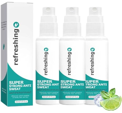 Antitranspirant Spray, Anti Schweiß bei Hyperhidrose mit Langzeitschutz, Schwitzen am Kopf, Schwitzige Hände I Anti Transpirant für Männer & Frauen (3)