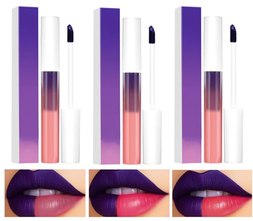 2.5ML Lip Stain, 3 Colors Matte Peel Off Lip Tint for Long Lasting Wear, Long Lasting Lip Makeup for Women Girls, Whimsical Lip Stain for Everyday Makeup and Special Occasions