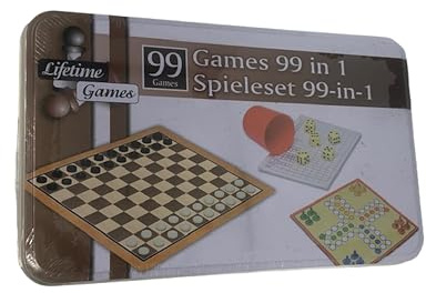 Conny Clever Games 99-in-1 Spielesammlung, Klassische Brettspiele Set, Magnetisch, Reisegröße, für 1-4 Spieler, mit Schach, Dame und Weiteren Gesellschaftsspielen