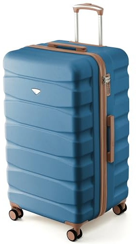 Flight Knight 80cm Trunk Suitcase - Hard Shell ABS Checked Luggage for Long-Haul Travel with Large Capacity Interior, Spinner Wheels and TSA Lock - Approved for Most UK Airlines