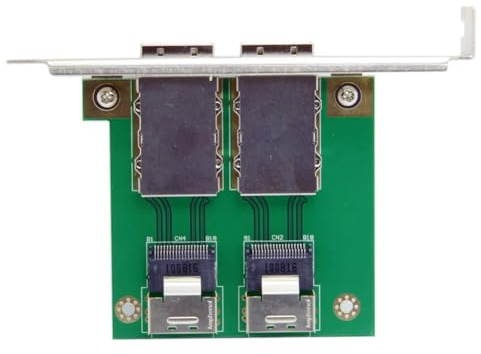 Buhdjfnke SAS-Kabel Mini SAS SFF-8088 2 Port auf SAS-Kabel SAS 36Pin SFF-8087 PCBA-Buchsenadapter mit PCI-Halterung Mini SAS-Adapter