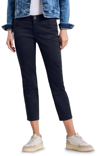 Street One 7/8 Slim Leg Hose im Satin-Look Shadowed Navy 42