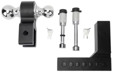Kupplungskugel Anhängekupplung mit Kugelhalterung, verstellbare Anhängerkupplung für 2-Zoll-Hakenempfänger mit Schwerer Traktion Kugelkopf-Anhängerkupplung(C)