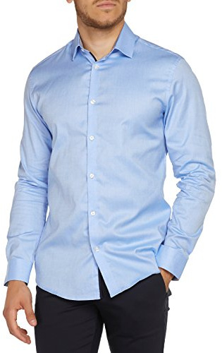 SELECTED HOMME Men's Shdonenew-Mark Shirt Ls Noos Business Shirt, Light Blue, XL
