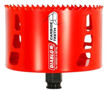 Diablo Hartmetall-Lochsäge für Holz und Metall, passend für Snap-Lock Plus Dornsystem, werkzeugloser Steckauswurf – 10,2 cm Durchmesser, 6,4 cm Länge – DHS4250CT
