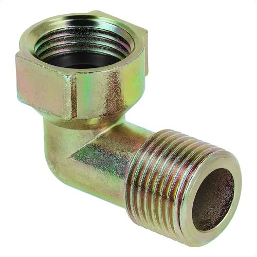 BFG Gas Hob Oven Cooker Adapter 1/2 BSP Female x 1/2 BSP Male Zinc Elbow Connector for Camping Stove with Rubber Washer, Portable Gas Stove Adapter, Gas Installation Elbow, Camping Gas BBQ Connector