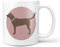 NOT JUST A PRINT Personalised Dog Mug with 27 Designs - Gift for Dog Lover, Ideal Secret Santa, Christmas Stocking Filler, Birthday, Mother’s Day or Father’s Day (Chocolate Labrador)