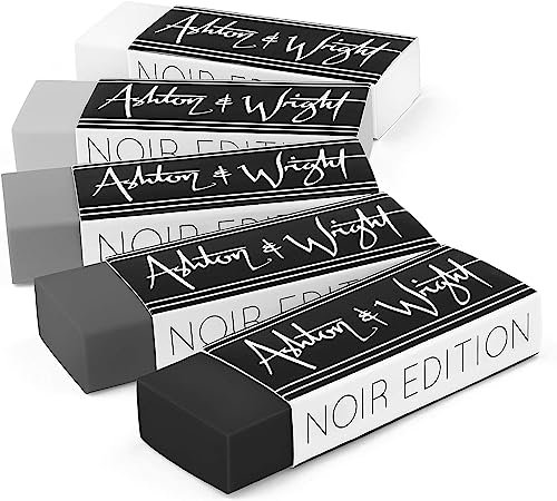 Ashton and Wright - Klassischer Radiergummi – latexfreier Kunststoffgummi (Grey Tones, Pack of 5)