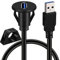 Cavo di estensione per montaggio a filo su cruscotto USB 3.0 da 1 metro, per auto, barca, moto (porta piccola 1 m)
