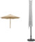 Parasol Schneider Malaga, Natural, Aprox. 300 cm, 8 Piezas, Redondo + Funda Protectora para Parasol, Gris Plateado, hasta Aprox. 300 cm