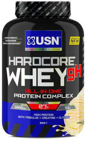 USN Hardcore Poudre de protéine de lactosérum Vanille 2 kg