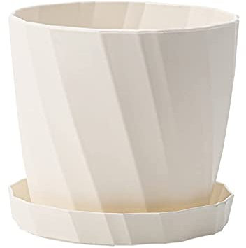 NICETOW Vasos de Flores Engrossar Vaso de Plástico para Plantas Vaso para Plantas Vaso de Viveiro com Orifício de Drenagem Plantador com Bandeja Recipiente para Plantas de Flores (Cor: 16,8x15,5 cm)