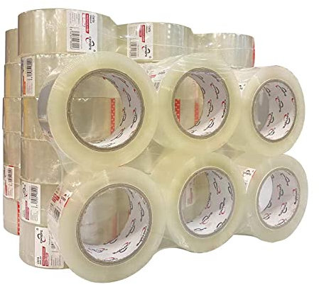 ZCENTER Cinta Embalar Cinta embalaje Cinta adhesiva para Cajas y Paquetes-Color Transparente (T-4.8X 1 0 0 M 36PCS)