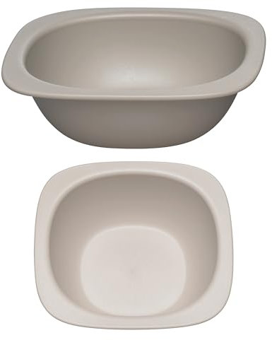 nip Green Öko Baby Breischale ab 4 Monate, bruchfest, mikrowellen- und spülmaschinengeeignet, perfekt für Beikoststart, BPA-frei, ohne Melamin, nachhaltig, 2er Set, Grau