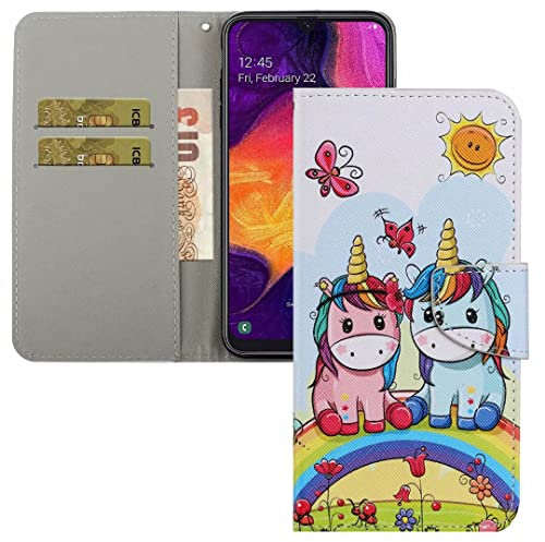 LEMAXELERS Galaxy A52 5G Hülle,Samsung Galaxy A52 5G Handyhülle Nettes Einhorn Mädchen Flip Case PU Leder Cover Magnet Schutzhülle Handytasche für Samsung Galaxy A52 5G,XC3 Unicorn
