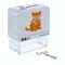 stempel-fabrik Kinderstempel Namensstempel/Personalisierter Adresstempel - Stempel für Kinder mit Motiv Katze für Schüler/Schule und Kindergarten als Geschenk