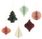 AOBKIAT Decorazioni Albero di Natale-6 Pezzi Bordo Glitterato Ornamenti a nido d'ape,con Cordino,Per Capodanno,Matrimonio,Compleanno