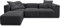 DOMO. collection Ecksofa Malia, Cord Modul-Sofa, L-Form aus 2 x Ecksessel, 1 x Sessel und 1 x Hocker, Modul-Couch, 4 Polster-Elemente, Eckcouch 301 x 193 x 69 cm (BxTxH), anthrazit