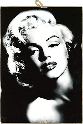 KUSTOM ART Bild im Vintage-Stil, Marilyn Monroe, Druck auf Holz, 10 x 15 cm