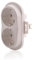 Nobilis Doppelsteckdose Silber Unterputz Einsatz Ø60mm 16A/230V~ Schuko Typ F Wandmontage