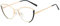 kachawoo Anti Blaulicht Brillen Frauen Optische Halbrahmen Computer Brillen Weibliche Katzenaugen Gläser Metall (black gold frame)