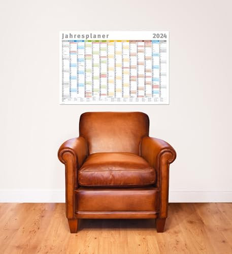 empireposter Jahresplaner 2024 - Wandplaner Kalender - Giant XXL Poster - Grösse 140x100 cm