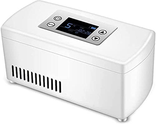 Tragbare Insulin-Kühlbox, Mini-Reise-Medizin-Kühlbox, LED-Anzeige, Insulin-Aufbewahrungskoffer, Medizin-Kühlschrank, Medikamenten-Reefer, mit Batterie (ohne Batterie)