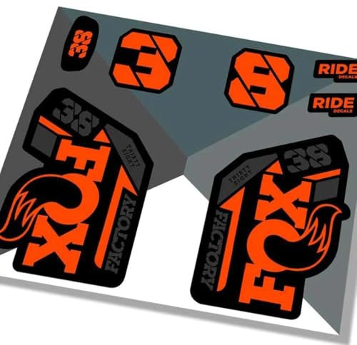 Fox 38 Factory 2021 Fork Decals - Orange GLOSS